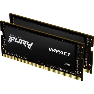 Afbeelding van Kingston FURY Impact Werkgeheugenset voor laptop DDR4 64 GB 2 x 32 Non ECC 3200 MHz 260 pins SO DIMM CL20 KF432S20IBK2/64