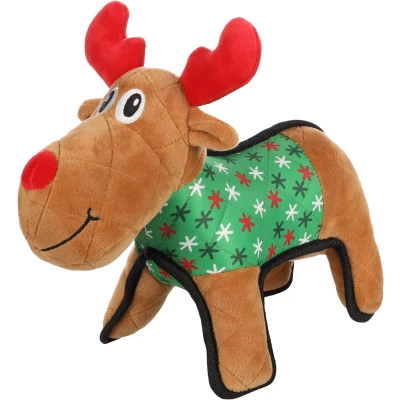 Afbeelding van Flamingo Quilty Speelgoed Honden Kerst Hs Rendier Bruin 14x27,5x22,5cm 1st 139387