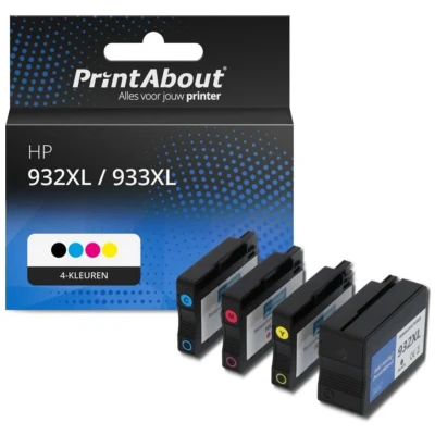 Afbeelding van Huismerk HP 932XL / 933XL (C2P42AE) Inktcartridge 4 kleuren Voordeelbundel Hoge capaciteit
