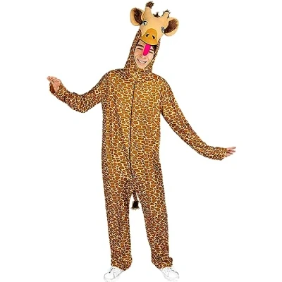 Afbeelding van Funidelia Giraffe Kostuum voor vrouwen en mannen Dieren, Woestijn Volwassenen Accessoire verkleedkleding rekwisieten Halloween, carnaval &amp; feesten Maat S M Bruin