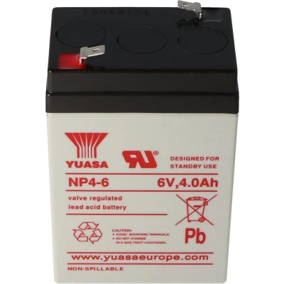 Afbeelding van Yuasa NP4 6 accukabel PB volt 4Ah Faston 4,8 mm