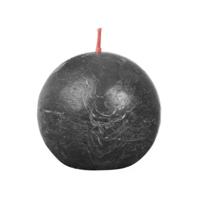 Afbeelding van Stompkaars Stormy Grey dia 76mm rustiek Bolsius