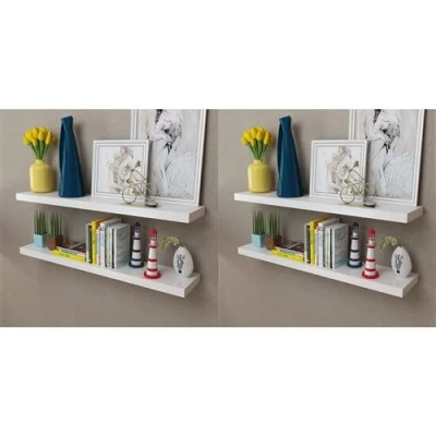 Afbeelding van vidaXL Wandplanken 4 st 100 cm wit