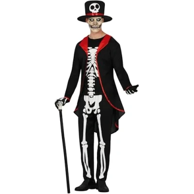 Afbeelding van Fiestas Guirca Herenkostuum ellegant skeleton M