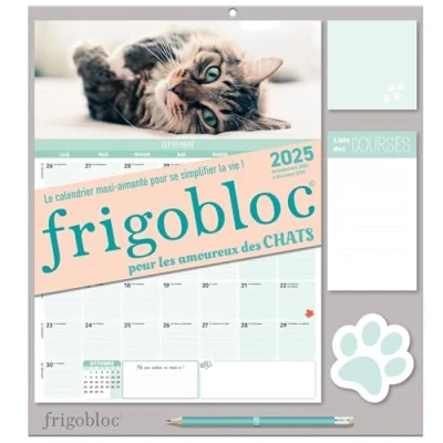 Afbeelding van FRIGOBLOC MENSUEL CHATS 16 MOIS (SEPT.2024 DEC.2025)