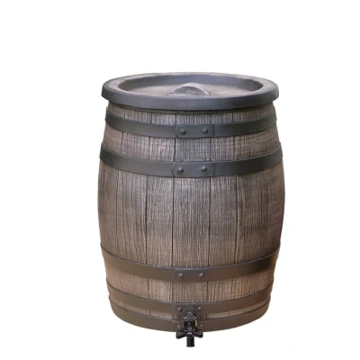 Afbeelding van Roto regenton 50 liter dia. 42 x h.54 cm bruin 3/4&#039; messing ingang tap Meuwissen Agro