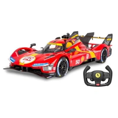 Afbeelding van JAMARA Ferrari 499P 1:14 Rode handdeur 2,4 GHz Officiële licentie Gedetailleerd interieur Origineel getrouw schilderij Transparante voorruit LED licht RC auto