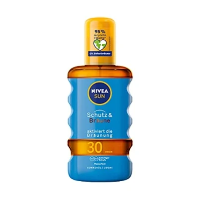 Afbeelding van Nivea SUN Protect &amp; Bronze OIL SPF30 Zonnebrandcrème, Maat: 200 ml,