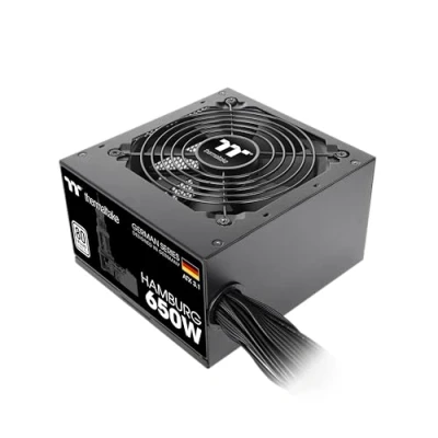 Afbeelding van Thermaltake TT Hamburg 650W ATX3.1 (nul watt) (650 W), PC voedingseenheid, Zwart