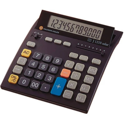 Afbeelding van Triumph Adler J 1210 Bureaurekenmachine Zwart Aantal displayposities: 12 werkt op zonne energie, batterijen (b x h d) 160 35 202 mm