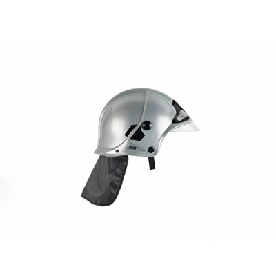 Afbeelding van Klein Toys brandweerhelm in maat afstelbaar 31x17,5x21 cm incl. beweegbaar vizier zilver