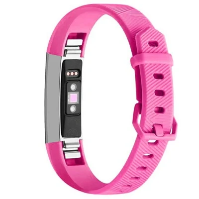 Afbeelding van FitBit Alta HR siliconen bandje met gesp Maat: Large Roze