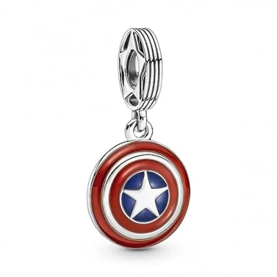 Afbeelding van Pandora Disney 925 Sterling Zilveren Marvel Captain America&#039;s Shield Bedel 790780C01