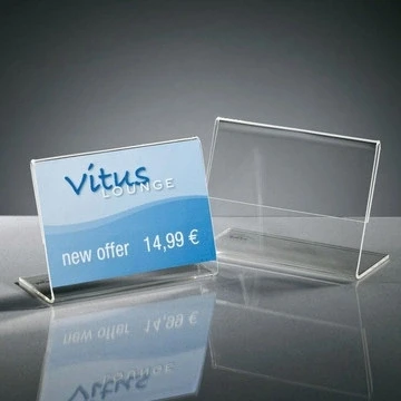 Image de Sigel Pa107 Lot De 10 Porte Infos Et Prix Avec Présentation D&#039;Un Seul Côté Pour Format 90 X 60 Mm Transparent
