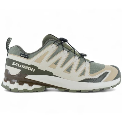 Afbeelding van Salomon XA PRO 3D V9 GORE TEX L47820200 Hardloopschoenen Heren Deep Lichen Green Safari Dark Earth EU 48 Beige