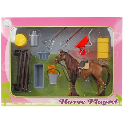 Afbeelding van Kids Globe Speelset met Paard en Accessoires, 13cm