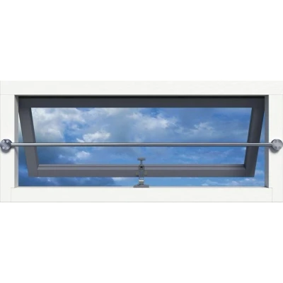 Afbeelding van SecuBar Aluminium Barrièrestang met steunen op de dag SKG**