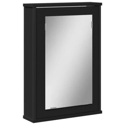 Afbeelding van vidaXL Badkamerspiegelkast 42x12x60 cm bewerkt hout zwart