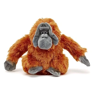 Afbeelding van Zappi Co Pluche dier, 100% gerecycled, Orangutan (22 cm breed), collectie dieren, zacht, behaaglijk en milieuvriendelijk, voor pasgeborenen, eerste kinderen