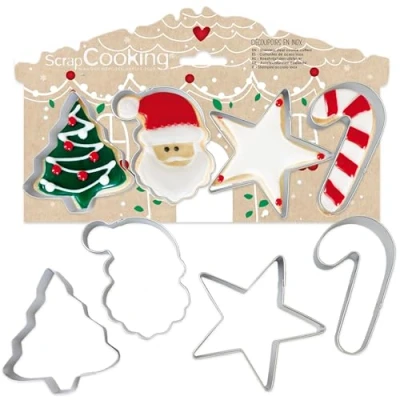 Afbeelding van ScrapCooking kerstkoekjesvormpjes pk/4