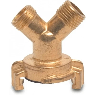 Afbeelding van Y stuk messing 3/4 inch buitendraad x snelkoppeling NA 40