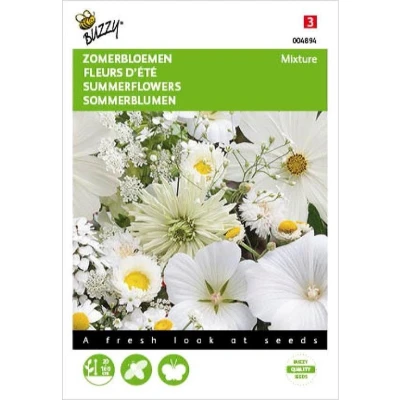 Afbeelding van Zomerbloemen Witte Tinten Buzzy