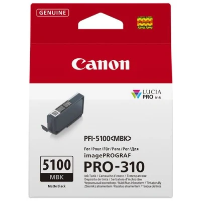 Afbeelding van Canon PFI 5100 MBK inktcartridge 1 stuk(s) Origineel Mat Zwart