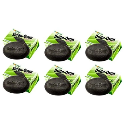 Afbeelding van Tropical Naturals Dudu Osun, Afrikaanse zwarte zeep, 100% natuurlijk, 150 g, 6 stuks