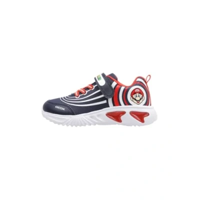 Afbeelding van Geox Light UP Nintendo Super Mario Assister BOY Sneakers laag voor kinderen, Maat: 38, Navy/red Imitatieleer/ textiel