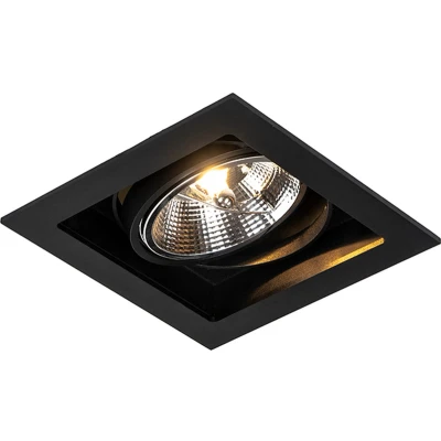Afbeelding van QAZQA Moderne inbouwspot zwart 18 cm verstelbaar Artemis 111