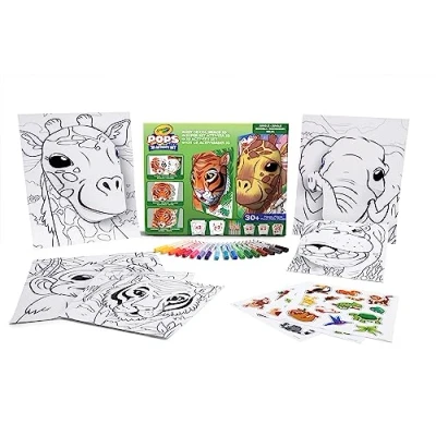 Afbeelding van Crayola POPS Hobbypakket 3D Activiteiten Super Set Voor Kinderen Jungle Thema 6 Onderwerpen
