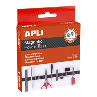 Afbeelding van APLI 19185 magneettape, extra sterk, 19 mm x 2 m, zeer sterk plakband