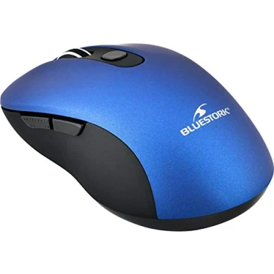 Afbeelding van Draadloze Bluetooth muis Bluestork Office 60 WL Blauw metaal 1600 dpi