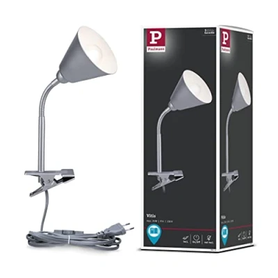 Afbeelding van Paulmann Vitis 95432 Klemlamp LED E14 20 W Grijs
