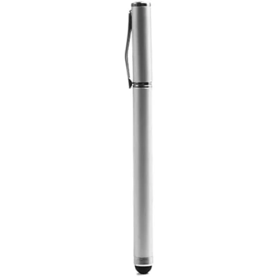 Afbeelding van Universele Stylus Pen Met Balpen En Dop Geschikt voor alle apparaten Zilver