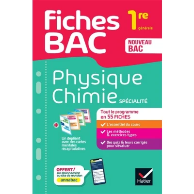 Image de Fiches bac Physique Chimie 1re générale (spécialité)