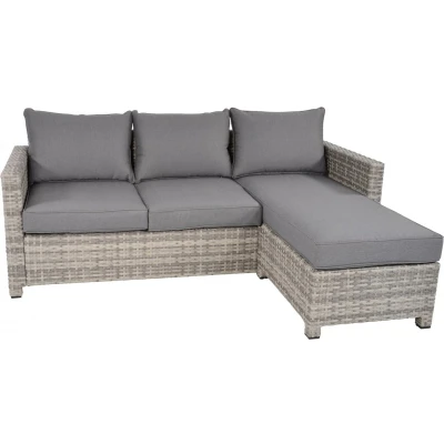 Afbeelding van Lesli Living Chaise Longue Loungeset Valencia Smoke