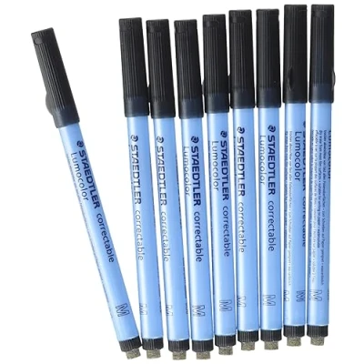 Afbeelding van Staedtler Viltstift ohp lumo m 305 non perm zw 10 stuks