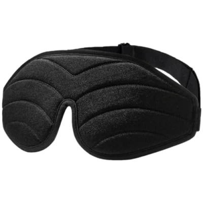 Afbeelding van Slaapmasker voor dames heren, Umisleep 3D voorgevormd oogmasker, superzacht en comfortabel, 100% lichtblokkerende slaapbril blinddoek reizen, slaap, slapeloosheid, migraine (A zwart)