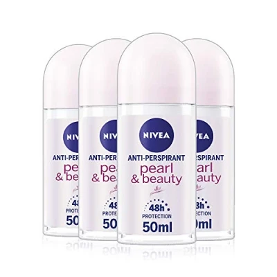 Afbeelding van NIVEA Pearl &amp; Beauty Anti transpirant deostick (4 x 50 ml), frisse geur voor vrouwen, roll deodorant vrouwen