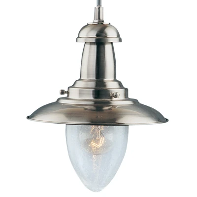 Afbeelding van Searchlight FISHERMAN BABY Hanglamp 1 Lichts Matstaal