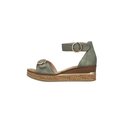 Afbeelding van Rieker Sandalen groen Synthetisch Dames Maat 38