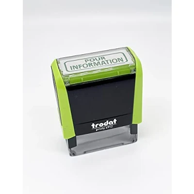 Afbeelding van Trodat x print 4912 stempel met automatische inkt, navulbaar, tekst voor informatie, groene afdrukformaat 47 18 mm