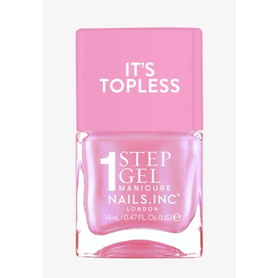 Afbeelding van Nails Inc Topless Addison (Iriserend roze) UV vrije gelnagellak manicure in één stap tot 8 dagen sneldrogend veganistisch en 21 vrij nagellakset voor kinderen volwassenen