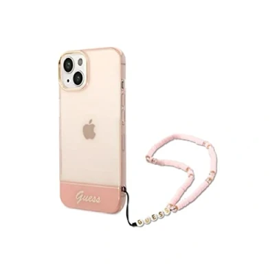 Image de Guess Coque en TPU pour iPhone 14 Plus rose transparente