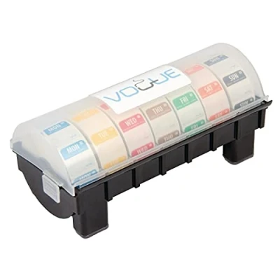 Afbeelding van Vogue 2,5cm dispenser inclusief 7 rollen voedseletiketten daglabels oplosbaar
