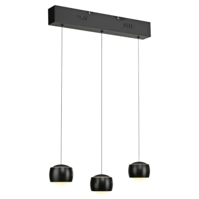 Afbeelding van JUST LIGHT. Ballini LED hanglamp, zwart, 3 lamps, Switchmo