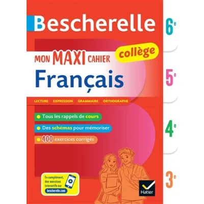 Image de Bescherelle collège Mon maxi cahier de français (6e, 5e, 4e, 3e)