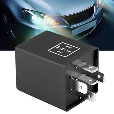 Afbeelding van led knipperlichtrelais knipperrelais relais decoder auto EP27 FL27 5 pin voor knipperlichten 12V