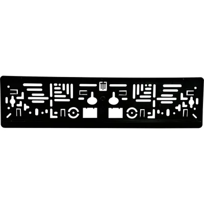 Afbeelding van IWH Kunststof Kentekenhouder Zwart (l x b h) 135 530 100 mm